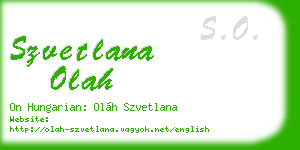szvetlana olah business card